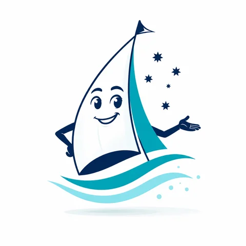 YouSail’s smiling sail mascot